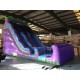 Purple Marble Dual Lane Inflatable Dry Slide