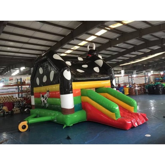 Cow Inflatable Bounce House With Slide