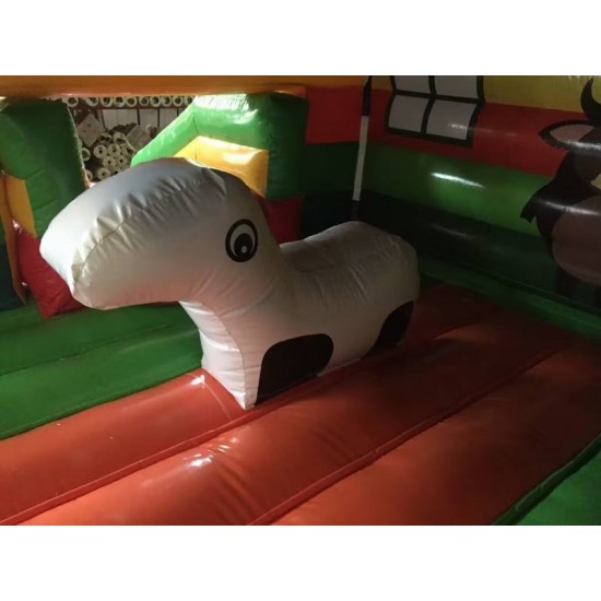 Cow Inflatable Bounce House With Slide